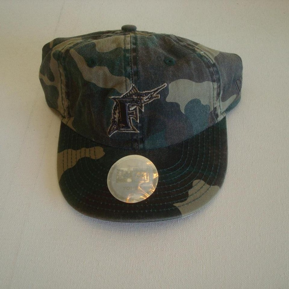 FLORIDA MARLINS‎ CAMO NEW ERA KIDS HAT CAP VINTAGE 00S Y2K P2